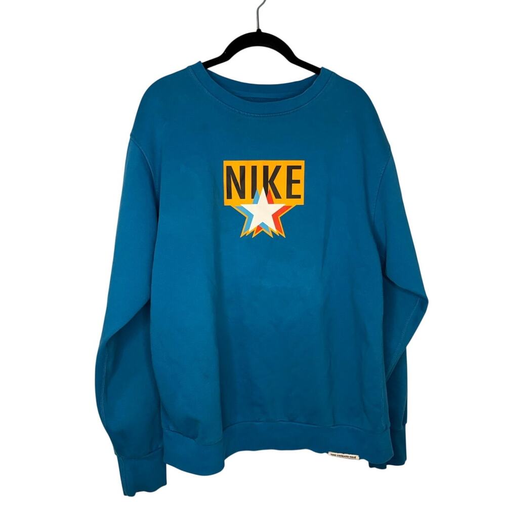 Nike Standard Issue Basketball Crewneck Sweatshirt Size Large Imperial Blue